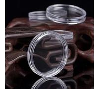 100 capsule porta monete da 24 mm in plastica trasparente con apertura per un posizionamento stabile e recupero delle monete