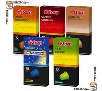 100 Capsule Ristora Compatibili Nespresso Scelta Ginseng Orzo Te Limone Cortado