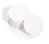 100 cartoncini rotondi in cartone per esporre orecchini, etichette in carta kraft vuote per appendere gioielli e vendere