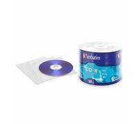 100 CD -R Verbatim + 500 Bustine Trasparenti Per CD