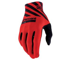 100% Celium Guanti da bicicletta, rosso/nero, Taglia M