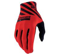 100% Celium Guanti da bicicletta, rosso/nero, Taglia XL