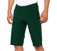 100% Celium Pantaloncini da bicicletta, verde, taglia 36 per maschi