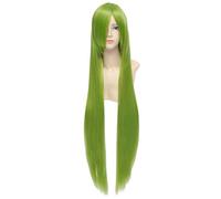 100 Centimetri Fata Pieno Parrucca Cosplay Diritta Lunga Verde Sintetico Del Anime Del Costume