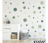 100 Cerchi Adesivo Murale Set Verde Foresta Pellicola Cameretta Dei Bambini Y035