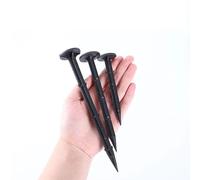 100 Chiodi a Terra Ancoraggio da per Giardino per Tessuto Nero Picchetti plastica per Tela Antierba Telo Pacciamatura Teloni di Copertura Protezione (20cm)
