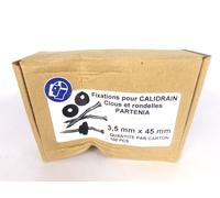 100 chiodi e rondelle PARTENIA 3,5 X 45 mm di fissaggio per Calidrain