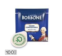 100 CIALDE CAFFE' BORBONE MISCELA BLU ESE 44 MM CARTA MONODOSE FILTRO GUSTO CASA