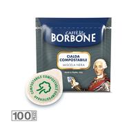 100 CIALDE CAFFE' BORBONE MISCELA NERA NERO ESE 44 MM FILTRO CARTA MONODOSE SC0