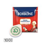 100 CIALDE CAFFE' BORBONE MISCELA ROSSA ESE 44 MM FILTRO CARTA MONODOSE SC0