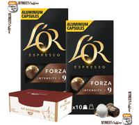 50 Cialde Capsule alluminio Caffe L'OR Compatibile Nespresso Miscela Forza