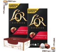 50 Cialde Capsule alluminio Caffe L'OR Compatibile Nespresso Miscela Splendente