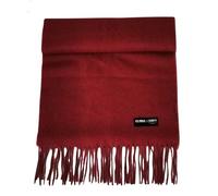 100% Climaxsoft® - Sciarpa da uomo (morbida come cashmere), profotta in Germania, a tinta unita o a quadretti, 180 x 30 cm, rosso scuro