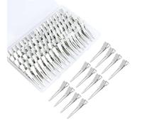 100 clip a coccodrillo in metallo antiruggine da 4,5 cm con scatola di plastica trasparente, styling, acconciatura, arricciacapelli, colorazione dei capelli, accessori fai da te, articoli fissi,