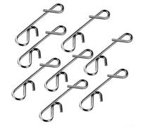 100 clip a scatto girevoli da pesca, in acciaio inox, SXXL, perfette per avventure di pesca d'acqua dolce e salata (L)