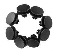 100 clip di fissaggio a pressione per parafango in plastica nera per installazione di parafanghi, foro da 8 mm, stelo da 10 mm, diametro testa 20 mm