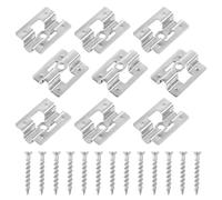 100 clip di fissaggio in acciaio inox per terrazze, clip di fissaggio nascoste, distanziatori con 100 viti per WPC/BPC, chiusura in legno di bambù