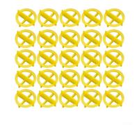 100 clip e cunei di livellamento per piastrelle in plastica, distanziatori riutilizzabili per fissaggio a pavimento e parete (giallo, 1,5 mm)