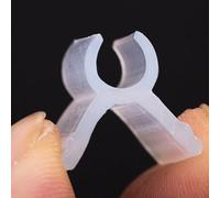 100 clip in plastica trasparente per innesto di verdure, supporta i processi di addestramento di pomodoro, cetriolo e vite (3 mm)