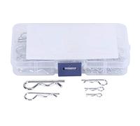 100 clip per coppiglie R per trattore con kit di assortimento di scatole di plastica Set di clip di fissaggio