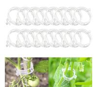 100 clip per piante, clip per piante rampicanti, clip di supporto riutilizzabili per pomodori, steli di fiori, frutta, orto, cetriolo, vite, legami di fissaggio per piante, crescita più sana (bianco)