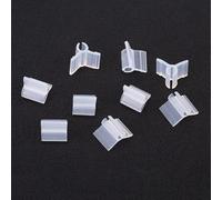 100 clip per piante in plastica trasparente per innesto, supporto per vite e fissaggio di steli nella produzione di ortaggi e uso orticolo (2 mm)