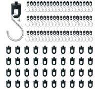 100 clip per serra + 60 ganci, stabili fermagli per serra, ganci per serra, occhielli perfetti in plastica, per serra e paradiso