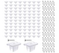 100 clip per strisce LED a tenuta stagna, per strisce LED di montaggio, adatte per strisce LED in silicone da 5 mm a 6 mm, incluse viti, traslucide