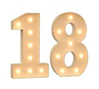 100 cm / 0,9 m numero luminoso per 18° compleanno, numeri illuminati pre-tagliati in schiuma set per compleanni, matrimoni, anniversari di bambini, decorazione per feste