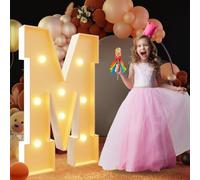 100 cm - 3,3 ft Decorazione di compleanno con numero che si illumina lettera M, grande mosaico per tendone, set di pannelli in schiuma pretagliati per feste di Capodanno, anniversario
