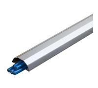 100 cm Passacavi Pavimento, Canalina Passacavi Calpestabile Autoadesivo, Passacavo a Pavimento in Acciaio Inossidabile 201, Gestione Dei Cavi per Casa/Ufficio(Silver)