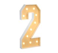 100 cm, tendone luminoso numero 2, grandi numeri a LED, decorazione a mosaico, luce bianca calda, per casa, feste, compleanni, matrimoni, compleanni, Natale