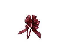 100 coccarde autotiranti granfiocco nastro 5cm l.150 cm diam.18cm bordeaux BOL-