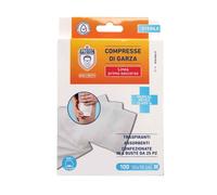 100 Compresse garza sterile in cotone 10 x 10 cm