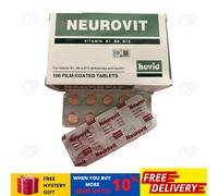 100 compresse Neurovit vitamina B1, B6 e B12 per intorpidimento, formicolio e...