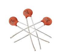 100 condensatori a disco ceramici radiali a bassa tensione da 22 pF 50 V (100 componenti da 22 pF 50 ν Niederspannungs-Radial-Keramikscheibenkondensatoren Componente