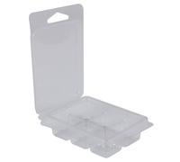 100 Confezioni Cera Sciogliere Coperture Superiori Stampi Square 6 Plastica Cubo