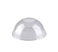 100 Coperchi a cupola in plastica trasparente Ø9cm con foro