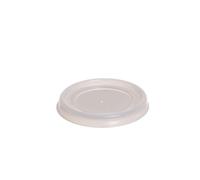 100 Coperchi piani trasparente opaco in plastica PS Ø5,7 cm