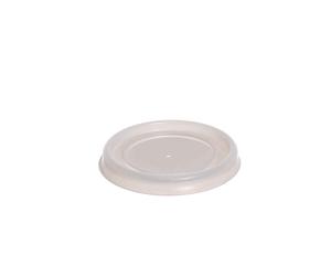 100 Coperchi piani trasparente opaco in plastica PS Ø5,7 cm