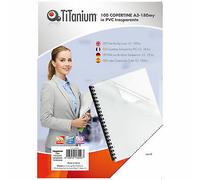 100 Copertine A3 Pvc Trasparente 180My Titanium