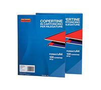 100 COPERTINE IN CARTONCINO PER RILEGATURA GIALLO 230 GR FORMATO A4 21x29.7 CM effetto pelle goffrate