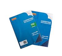 100 COPERTINE IN PVC PER RILEGATURATRASPARENTE COLORATO BLU ACETATI PLASTICA 150 MICRON 21x29.7 CM
