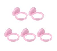 100 Coppette Rosa ad Anello in Plastica per Extension Ciglia | Uso Rapido e Pratico, Fissaggio alle Pinzette, Pulizia Semplice, Accessorio per , Confezione da Cento Pezzi