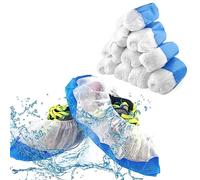 100 copriscarpe, copriscarpe, in plastica CPE+PP, riutilizzabili, impermeabili, per interni ed esterni
