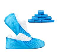 100 Copriscarpe Monouso Resistenti in CPE da 3,5g, Calzari Monouso Usa e Getta per Interni ed Esterni, Antiscivolo, Impermeabili, Sovrascarpe monouso per Uso Domestico e Professionale (100)