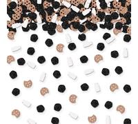 100 coriandoli a forma di biscotto e latte, marroni e bianchi, glitterati, per baby shower, decorazioni da tavolo per feste di benvenuto per il primo compleanno