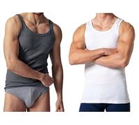 100% cotone a coste 3 confezioni di gilet da uomo vestibilità regolare canotte senza maniche, super assorbimento, magliette, traspirante morbido e confortevole, etichette senza prurito, controllo