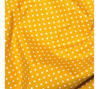 100% cotone a pois, 3 mm, rosa e hubble, tessuto popeline di qualità superiore, 40 colori (rosso acceso) (campione campione 10 x 10 cm), cotone., Giallo, ONE METRE