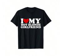 [100% Cotone] Amo la mia ragazza bionda sexy, Amo la mia moglie bionda sexy T-shirt casual a maniche corte morbida Materiale: cotone biologicoDettagli: fantasiaTessuto: leggermente elasticizzatoCollet